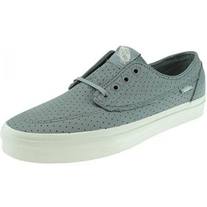 Vans Brigata Plus Low-Top Sneakers voor dames, Grijs Perf Leer Grijs, 39 EU