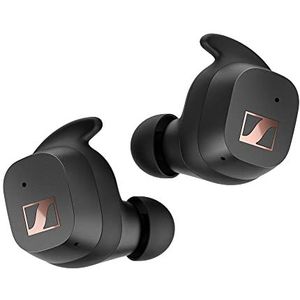 Sennheiser SPORT True Wireless-oordopjes – in-ear hoofdtelefoon met bluetooth voor een actieve levensstijl, muziek/bellen met aanpasbare akoestiek, ruisonderdrukking, aanraakbediening en IP54