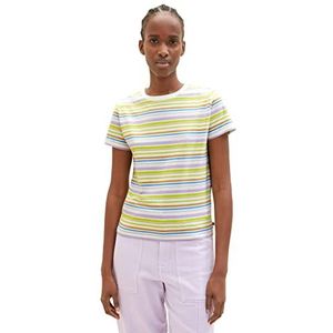 TOM TAILOR Denim Dames T-shirt 1035867, 31114 - Multicolor Horizontal Stripe, XS