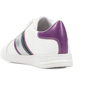 Geox D Jaysen E Sneakers voor dames, wit/paars, 36 EU, wit paars., 36 EU