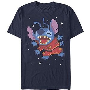 Disney Lilo & Stitch - Stitch Pixel Unisex Crew neck T-Shirt Navy blue XL