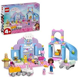 LEGO 4+ Gabby's poppenhuis Gabby's kittendagverblijf Bouwpakket, Dieren Speelgoed voor Kinderen met Glijbaan en Poppetjes, Rollenspel Cadeau voor Meisjes en Jongens van 4 jaar en ouder 10796