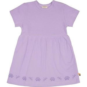 loud + proud Meisjesjurk Derby Rib, van biologisch katoen, GOTS-gecertificeerde jurk, lila (lilac), 98-104