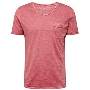 KEY LARGO Heren Soda New V-hals T-shirt, Desert Red (1345), S