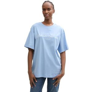 TOM TAILOR Denim T-shirt voor dames, 11139 - Soft Charming Blue, XL
