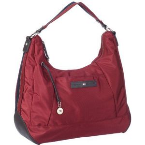Tommy Hilfiger Aimee Large Hobo Schouder, Rood - Rot (Donkerrood 602)
