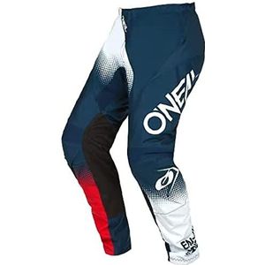 O'NEAL | Enduro MX Motocross Broek | Maximale bewegingsvrijheid, lichtgewicht, ademend en duurzaam ontwerp | Element Racewear V.22 Broek | Volwassen | Blauw Wit Rood | Maat 34/50