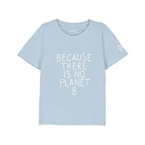 ECOALF, Hielalf T-shirt voor meisjes, van katoen, gerecycled weefsel, katoen, korte mouwen, basic T-shirt, Arctisch ijs, 8 Jaren