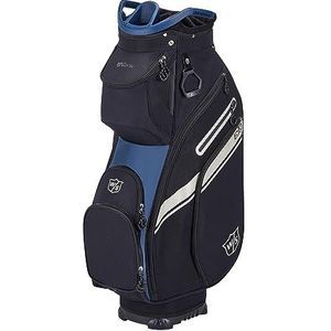 Wilson Personeel Golftas, EXO II-winkelwagentje, trolleytas, voor maximaal 14 clubs, zwart/blauw, 5 lbs, WGB6650BU