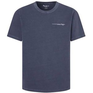 Pepe Jeans Heren Davy Tee, T-shirt, blauw, XS, Blauw (Dulwich Blue), XS