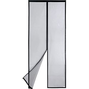 Apalus VP Magnetische hordeur - ultra-resistent net, magnetische afdichting van boven tot onder, automatische sluiting, houdt koele lucht binnen (95 x 210 cm, zwart)