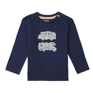 Noppies Baby Tontitown T-shirt met lange mouwen voor jongens, Black Iris - P554, 50 cm