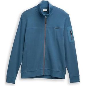 TOM TAILOR Sweatjack voor heren, 38224 - Real Teal Blue, M