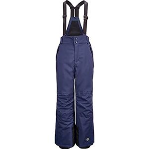 Killtec Skibroek voor jongens, functionele broek met afritsbaar slabbetje, sneeuwvanger en randbescherming, Gauror Jr waterdicht, ademend 00339-donker navy 116