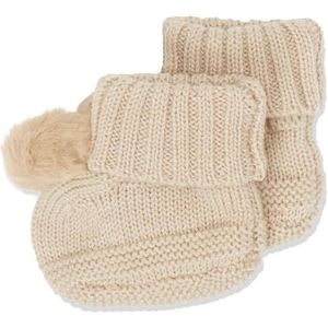 Bestseller A/S Babyjongens NBMWRILLA Wool Knit Slippers W/DOT XXIII sokken, White Pepper, 62/68, White Pepper, 62/68 cm