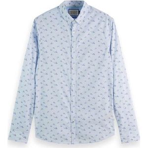 T-shirt - All-over Print - Lange Mouwen - Rechte Pasvorm