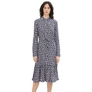 TOM TAILOR Dames Jurk 1036846, 31118 - Navy Floral Design, 46