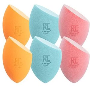 REAL TECHNIQUES Geassorteerde make-up blending sponzen, Miracle Teint, Miracle Powder en Miracle Airblend Sponzen, voor mengen en bakken, gebruik met foundation en poeder, 6 stuks