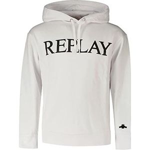 Replay Heren hoodie met capuchon, Optical White 001, L