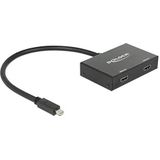 Delock compatible Displayport 1.2 Splitter 1 x mini Displayport in > 2 x HDMI out 4K - Video-/Audio-Splitter - 2 AnschlÃ