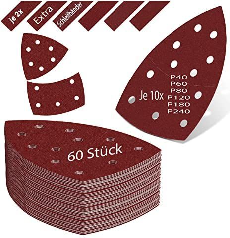 KSP-Tec - Delta Schuurpapier - 105 x 152 mm - 60 Stuks - Klittenbandschuurpads