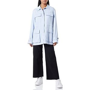 Tommy Hilfiger Dames Tencel Twill Shacket jas, Breezy Blue, 44