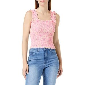 Bestseller A/S Pctaylin Smock Top voor dames, Tropische Peach: roze bloem, S