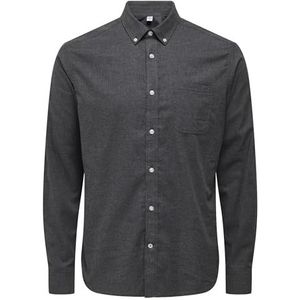 Onsroad Life Reg Melange Ls Shirt Noos, zwart, XS