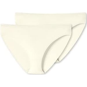 Schiesser Tai ondergoed voor dames, 2 stuks, crèmekleurig, maat L, crèmetinten, L