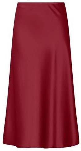 Satijnen Midi-Rok - Zwart - Gerecycled Polyester