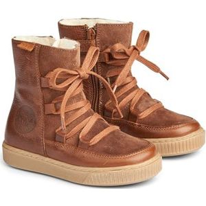 Wheat Leony Tex Kinderschoenen, uniseks, voor jongens en meisjes, leer, 50% textiel, ademend, waterdicht, 9002 cognac, 28 EU