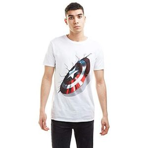 Marvel T-shirt voor heren, Wit, XL