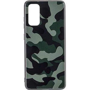 Commander Glas Back Cover Camouflage voor Samsung A415 Galaxy A41 Green