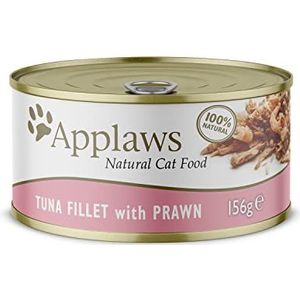 Applaws Cat Tin 1x(24x156g) Tuna Fillet with Prawn