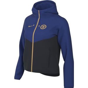 Nike Dames Cfc W Nsw Wr Jkt, Rush Blue/Pitch Blue/Club Gold, FD8424-495, M