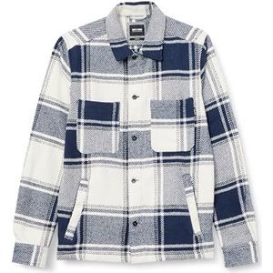 ONLY & SONS Onsmace Ovr Ls Check Shirt met lange mouwen voor heren, cloud dancer, S
