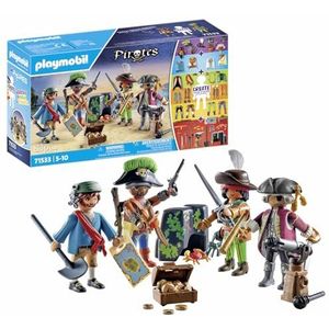 PLAYMOBIL Pirates 71533 MyFigures Piraten, creatief samenstellen van aangepaste piratenfiguren, inclusief schatkaart en spelden voor de piratenhoed, speelgoed voor kinderen vanaf 5 jaar