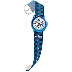 Scout jongens analoog kwarts horloge met imitatieleer armband 280305015