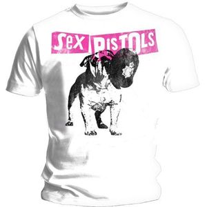 Sex Pistols Bull Dog Heren T-Shirt Wit X-Large