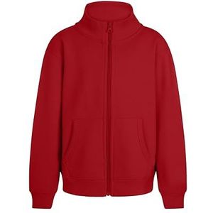 Mukua SZ270K Cooper Kids; sweatshirt voor kinderen, ritssluiting, rood, maat 12/14, Rood, 12-14 años