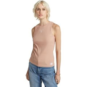 G-Star RAW Racerback Ribbed Slim Tank Top Wmn, roze (Rugby Tan D24645-5268-g373), M