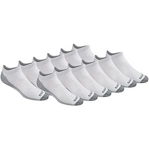 Dickies Men's Dri-Tech Moisture Control 6 Show Socks, White (12 Pairs), Shoe Size: 6-12