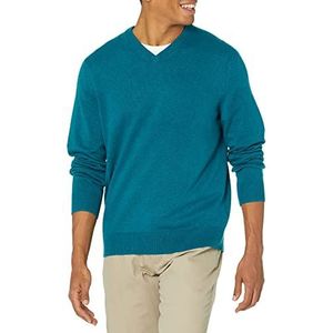 Amazon Essentials V-hals Trui, Teal Heather, S