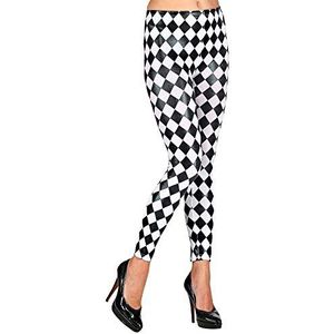 Widmann - leggings, ruitpatroon, harlekijn, Halloween, carnaval, themafeest