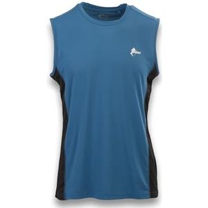 Ande Running Pro Canotta Ademend T-shirt | Techniek, Denim/Zwart, S Heren, denim-blauw/zwart, S