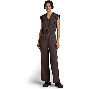 Jumpsuit - Gewatteerd - Mouwloos - Elastische Tailleband - Wijde Pijpen