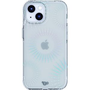 tech21 Evo Sparkle hoesje voor iPhone 15 Plus - Compatibel met MagSafe - Impact Protection Case - Lunar Clear