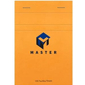 Calligraphe 10706C - Een set van 10 Master Notitieblok met een geniete kop in het oranje - A6 10,5x14,8cm - 100 vellen kleine ruiten - 70 g papier - Met een gecoate kaft - Merk van Clairefontaine