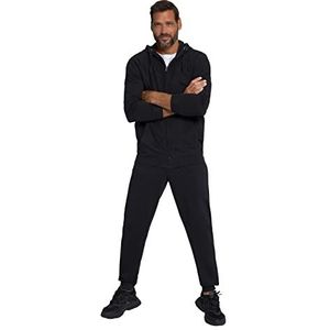 JP 1880 Heren grote maten grote maten Menswear L-8XL joggingpak, homewear, 2-delig, hoodiejas en broek, tot maat 8XL 802934, zwart, 8XL