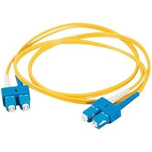 C2G 2m Fibre/Fiber Optic kabel voor Gigabit Ethernet Applications SC/SC LSZH Duplex Single-mode 9/125 SM Fibre